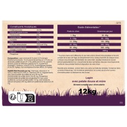 Vente de croquettes chien au lapin sac croquettes 12kg