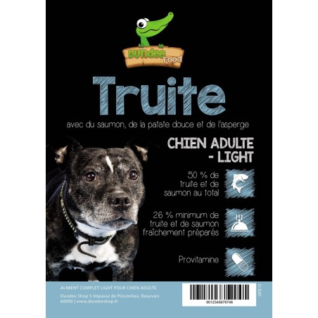 Croquette chiens stérilisé : Sac de croquettes à la truite chien adulte