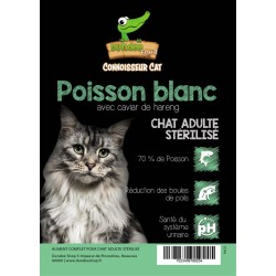 Croquettes au poisson blanc pour chat stérilisé