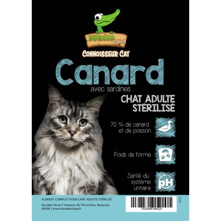 Commande en ligne de croquettes canard pour chats stérilisé