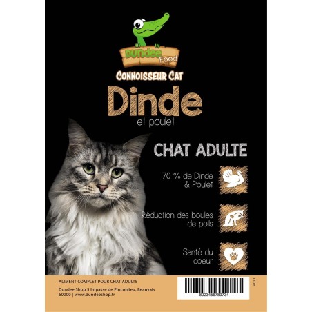 Animalerie en ligne avec croquettes pour chat adulte à la dinde
