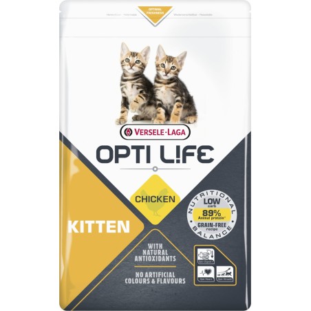 Vente croquettes chaton au poulet Opti Life Versele Laga