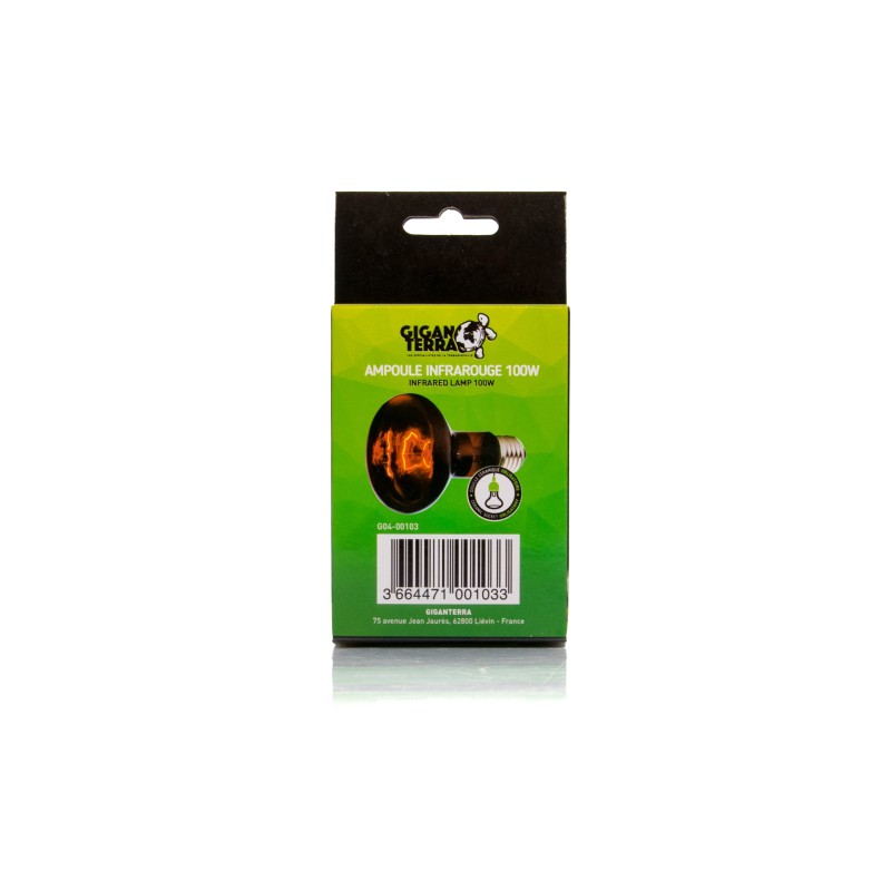 Lampe chauffante infrarouge 100W pour reptiles en ligne