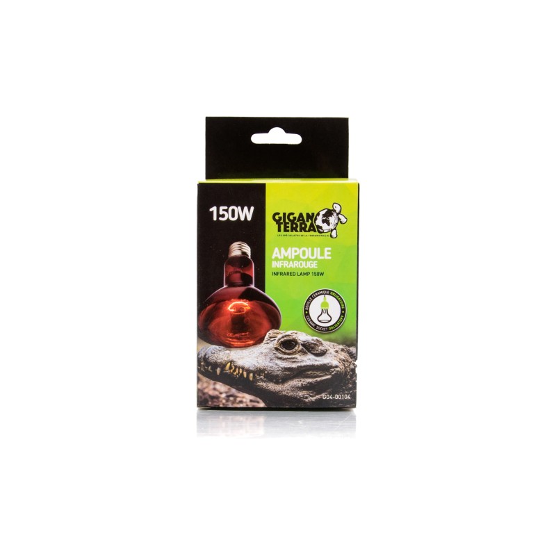 Lampe infrarouge 150W reptiles grands terrariums pas chère