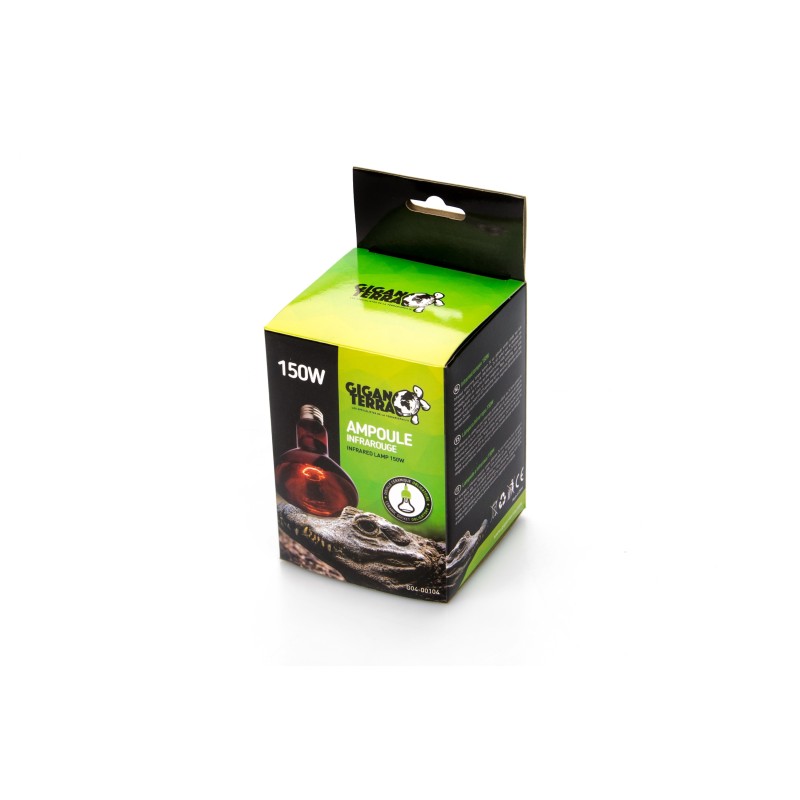 Lampe infrarouge 150W reptiles grands terrariums pas chère