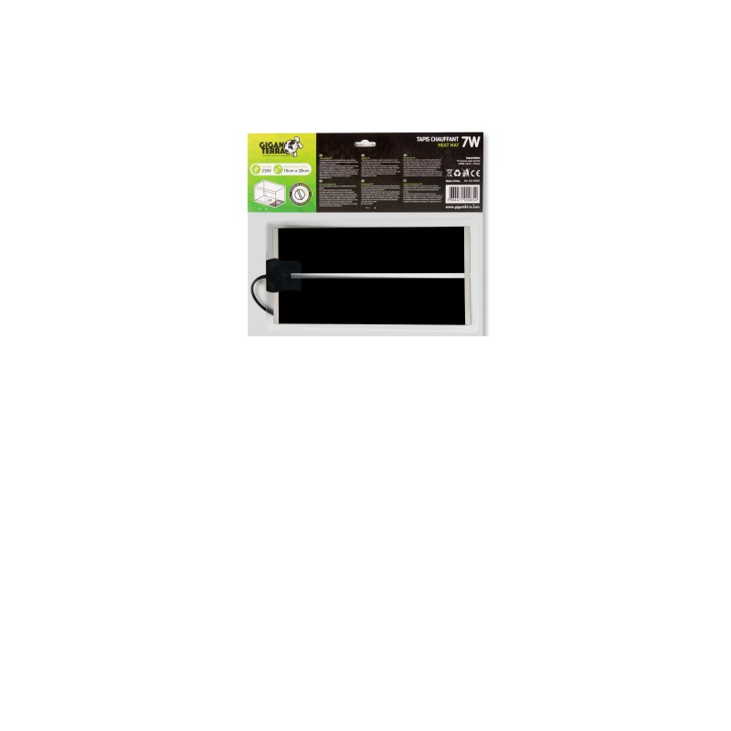 Achat tapis chauffant 7 W GiganTerra 15x28 cm terrarium