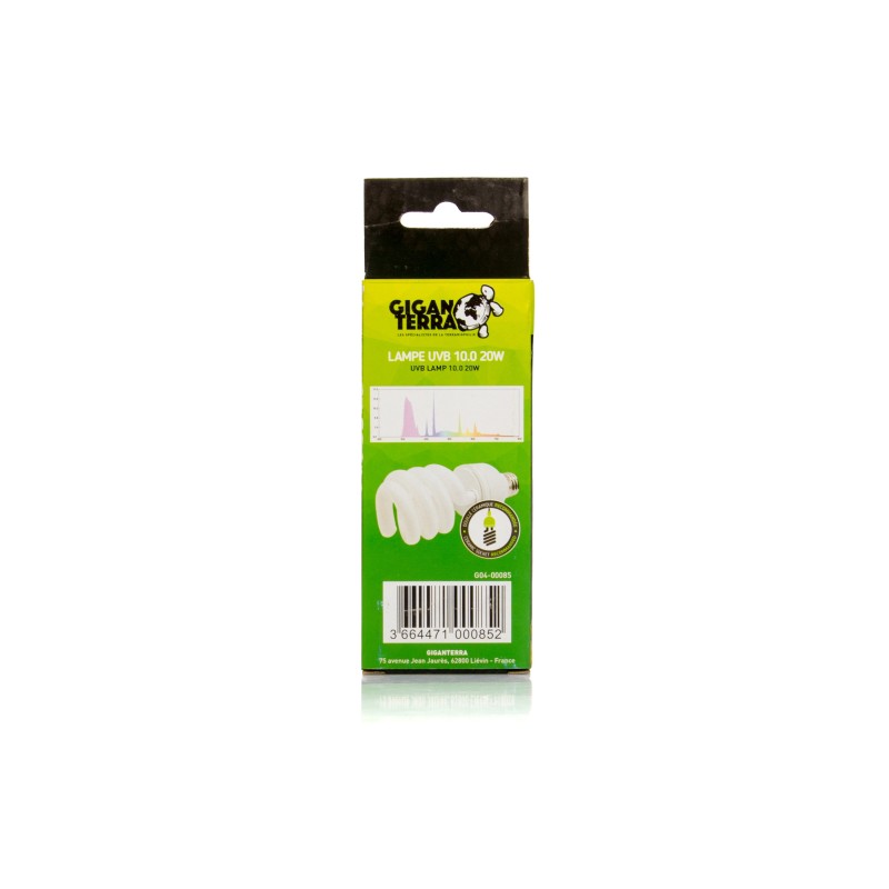 Lampe UVB 20W GiganTerra reptile désertique pas chère