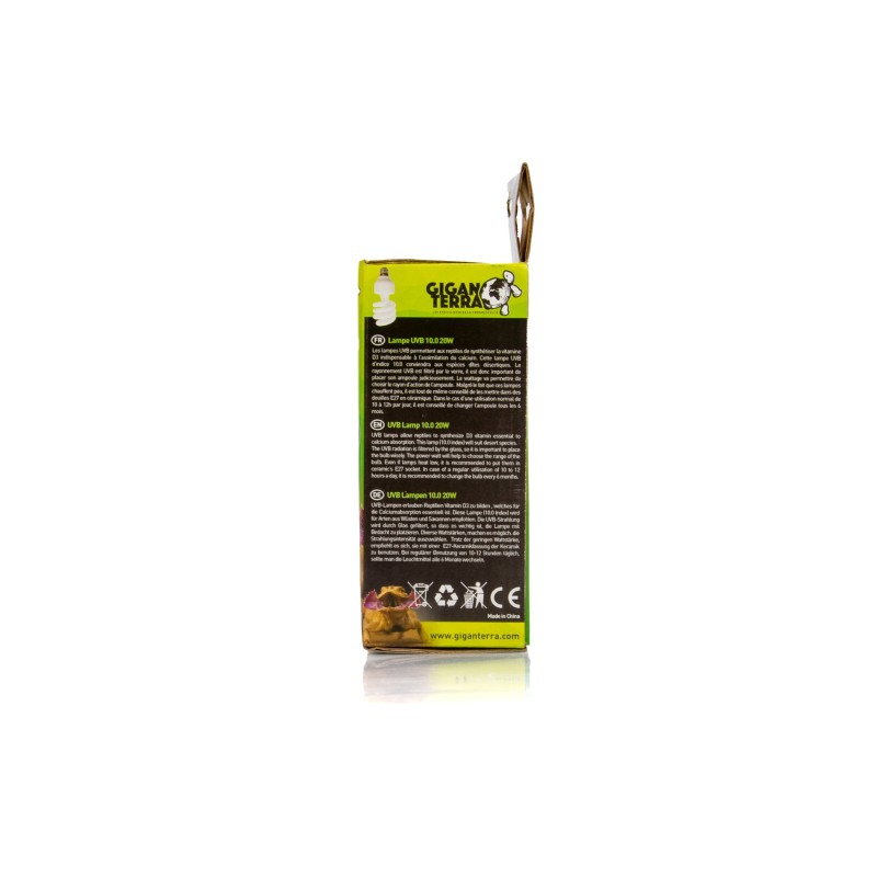 Lampe UVB 20W GiganTerra reptile désertique pas chère