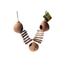 Cachette triple noix de coco reptile rongeur achat en ligne