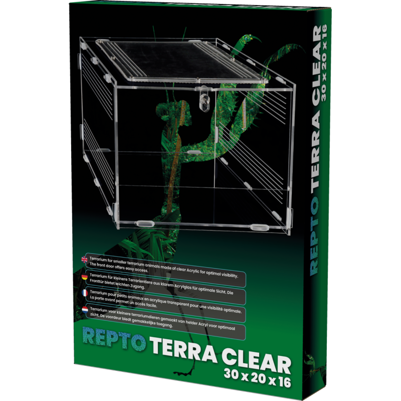 Terrarium horizontal en ligne Terra Clear 30cm x 20cm x 16cm