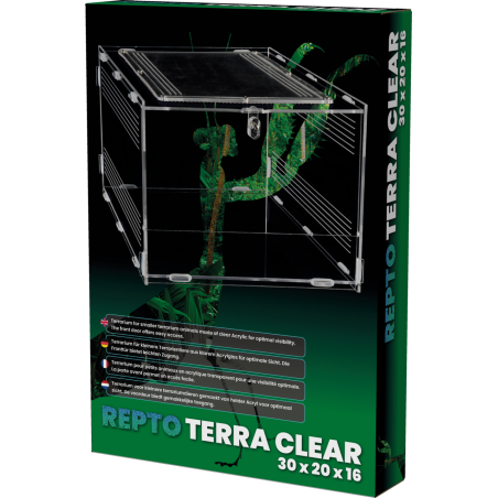 Terrarium horizontal en ligne Terra Clear 30cm x 20cm x 16cm