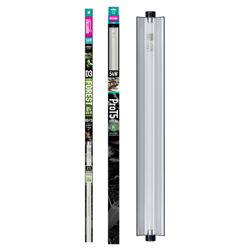 Eclairage terrarium : tube Arcadia Pro T5 UVB Kit 54w