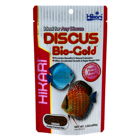 Sachet Hikari Discus Bio-Gold 80 g granulés pour discus d'aquarium