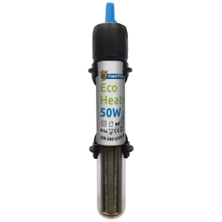 Chauffage d'aquarium SuperFish Eco Heater 50 W de 17 cm avec ventouses