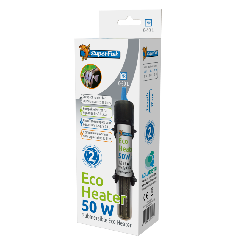 Chauffage d'aquarium 50 W pour bac jusqu'à 50 litres