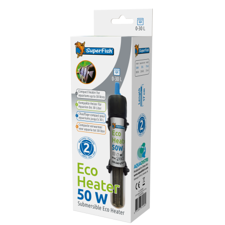 Chauffage d'aquarium 50 W pour bac jusqu'à 50 litres