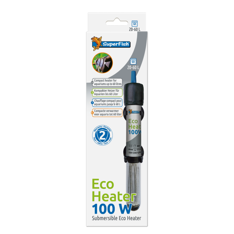 Eco Heater SuperFish 100 W pour aquarium de 100 litres
