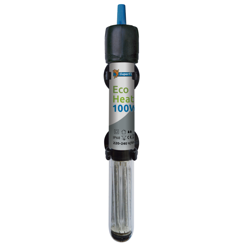 Chauffage d'aquarium SuperFish Eco Heater 100 W de 21 cm pour bac tropical
