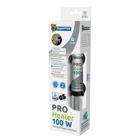Chauffage réglable 100 W pour bac tropical de 100 litres