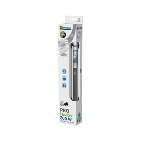 Chauffage aquarium 200 W réglable, tube de 35 cm