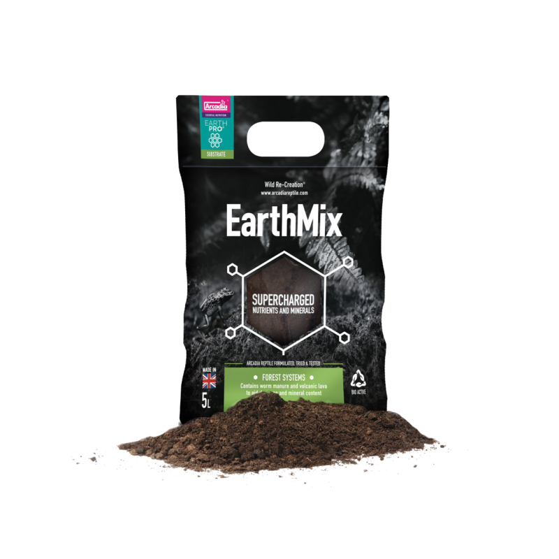 Vente substrat bioactif Earthmix terrarium tropical