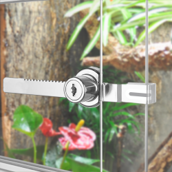 Serrure HabiStat 120 mm pour vivarium : Sécurité renforcée pour terrarium coulissant