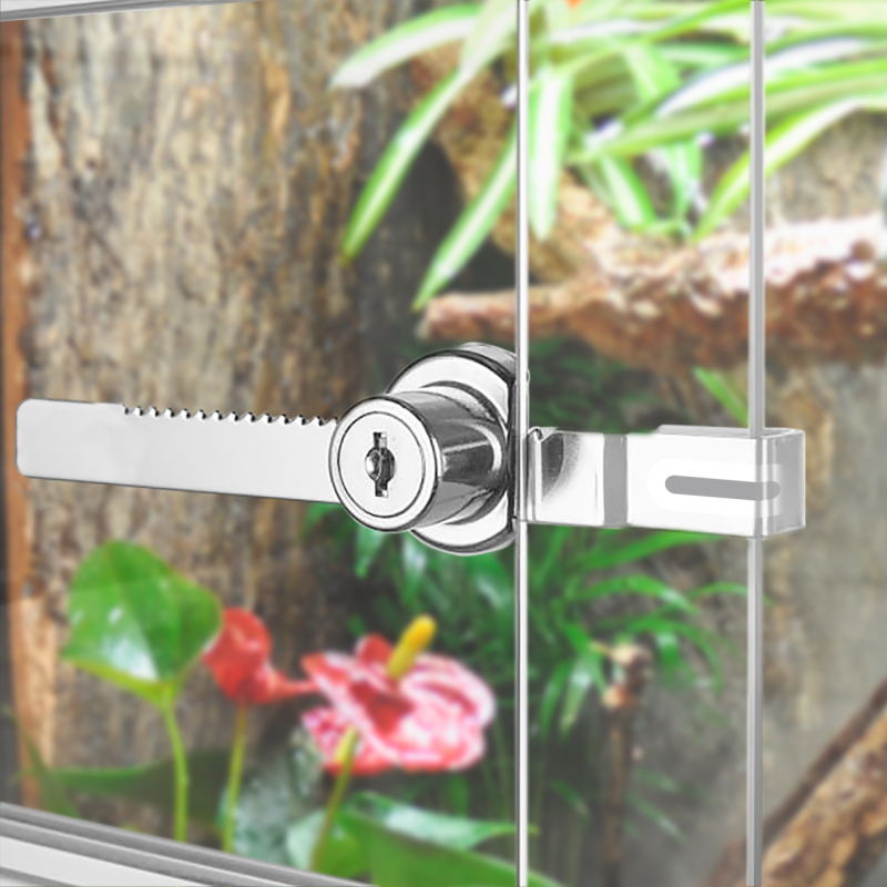 Serrure HabiStat 120 mm pour vivarium : Sécurité renforcée pour terrarium coulissant