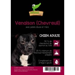 Croquettes chien viande gibier venaison alimentation chien