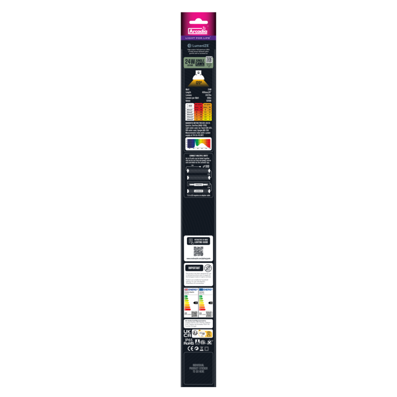 Rampe LED connectée terrarium 470 mm 24W LumenIZE vente en ligne